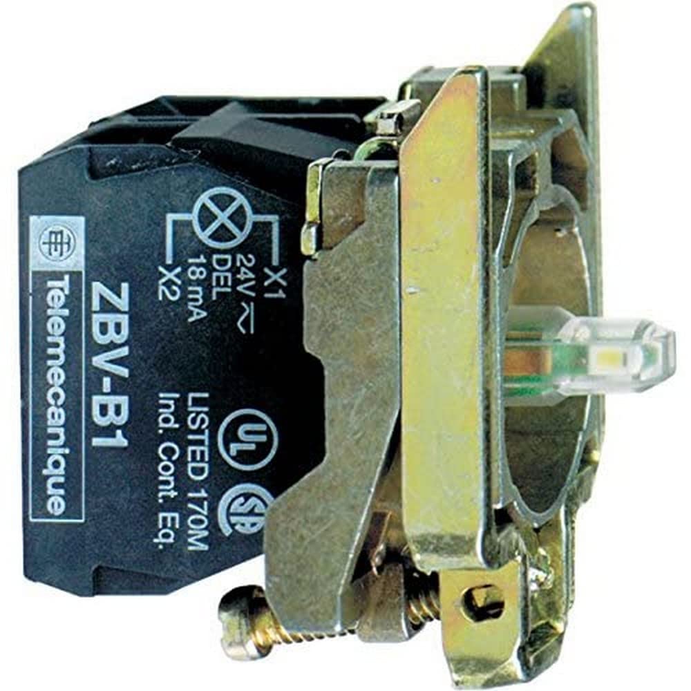 Schneider Electric zb4bw0g12 1O, 22 mm Diameter, 110-120 V, Built-in LED Light-up Button, Harmony Body 1NC