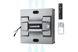 Window Cleaning Robot, 5600Pa Suction & Upgraded 6-Hole Ultrasonic Spray, Automatic Window Cleaner for High Windows, Frameles