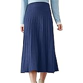 Beralst Women's Pleated Knit Sweater Midi Skirts