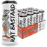 RAT BASTARD Energy Drink - Sugar-Free Caffeinated Beverage, Natural Caffeine to Boost Energy and Focus, Blood Orange Flavor, 