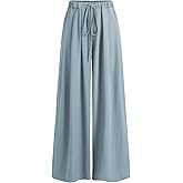 CIDER Palazzo Pants for Women Wide Leg Drawsting Elastic High Waisted Comfy Casual Flowy Pants with Pockets