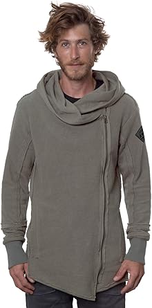 asymmetrical zip hoodie men's