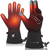 SAVIOR HEAT Heated Glove Liners, 7.4V Rechargeable Heated Gloves with Touchscreen Function Electric Gloves for Winter Hiking Riding Bicycling Skiing