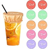 Hewomate Drink Covers for Alcohol Protection, 10 Pack Drink Protector for Women & Men, Reusable & Washable Fabric Wine Glass Cover with Straw Hole, Prevent Your Drinks from Being Spiked, Multicolor