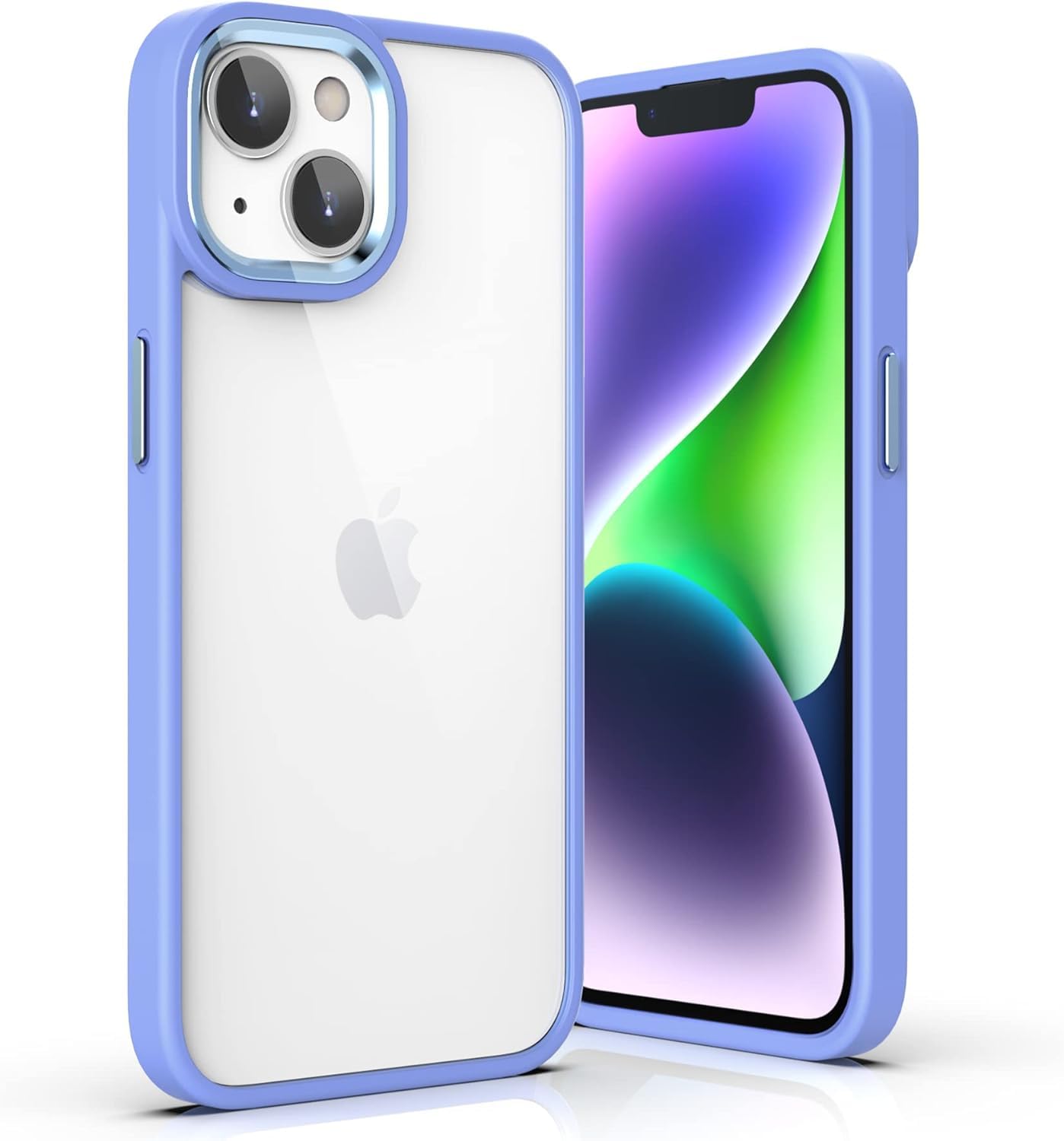 ULAK for iPhone 13 Case Clear, [Anti-Yellow] Heavy Duty Protection Transparent Shockproof Rugged Cover Soft TPU Hard Bumper Safe Grip Protective Light Cover for iPhone 13 6.1 - Purple