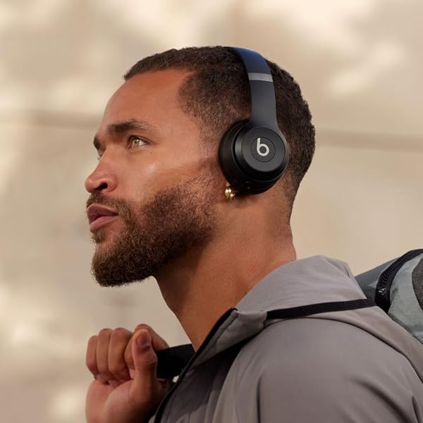 BEATS SOLO 4 – WIRELESS BLUETOOTH ON-EAR HEADPHONES, APPLE & ANDROID COMPATIBLE, UP TO 50 HOURS OF BATTERY LIFE – MATTE BLACK (RENEWED)