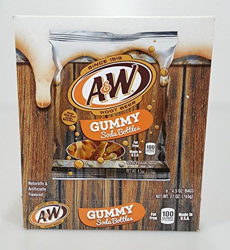 Gummy Soda Bottles 6 Count Boxes (A&W Root Beer)