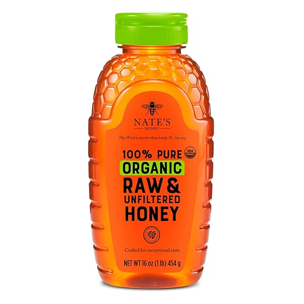 NATE’S ORGANIC 100% PURE, RAW & UNFILTERED HONEY...