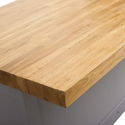 Panana Solid Oak Kitchen Worktop 50x45x0.3cm Unoiled Breakfast Bar