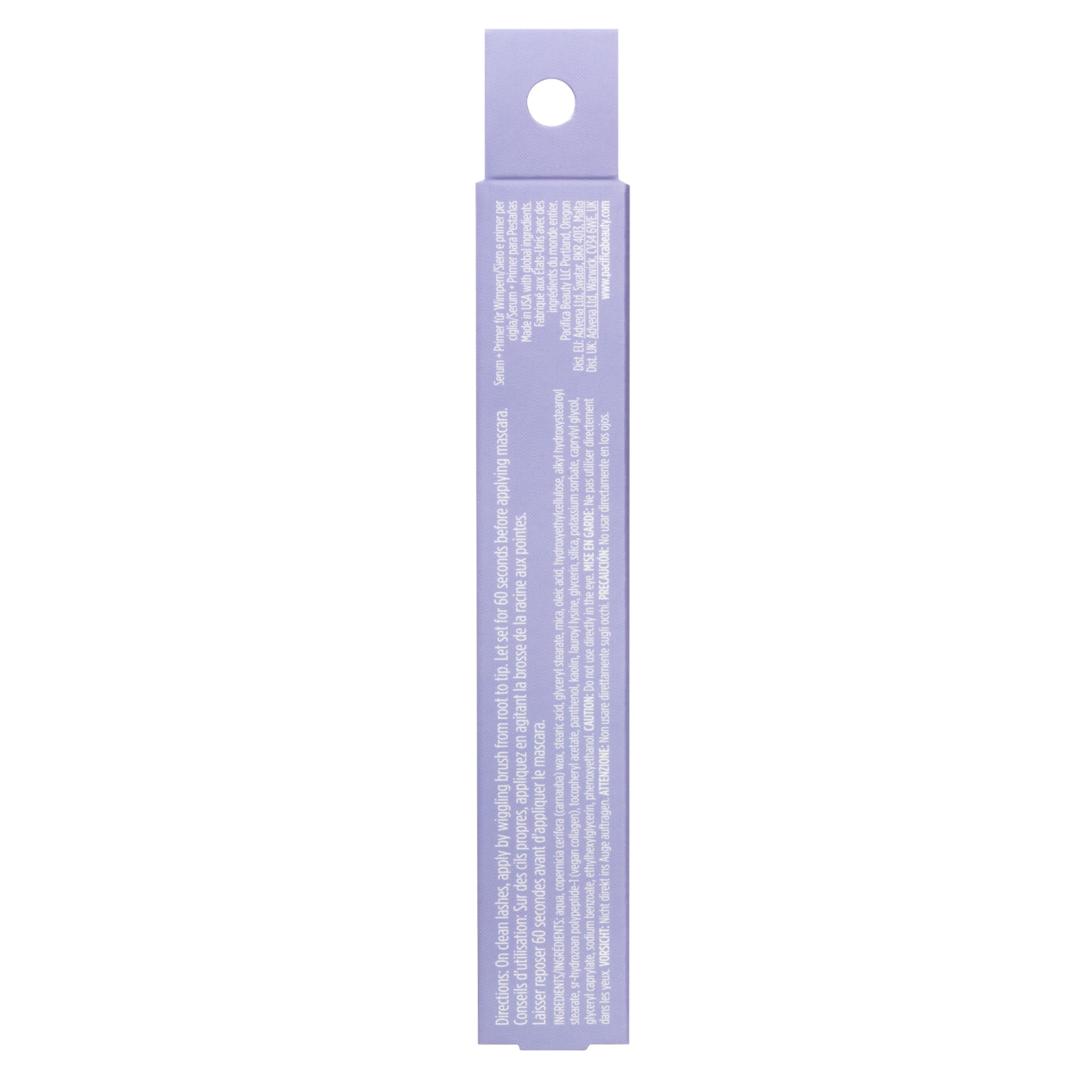 Pacifica Vegan Collagen Eye Lash Serum & Clear Mascara Primer – Conditioning Vitamin B & E Formula for Longer, Fuller Lashes, Eyelash Makeup Cruelty-Free Clean Ophthalmologist Tested
