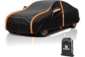 Sunwhale Car Cover Waterproof All Weather for SUV Automobiles UV Protection Snowproof Rain Sun with Door Zipper Full Exterior Outdoor Full Car Cover Universal Fit Up to 206"