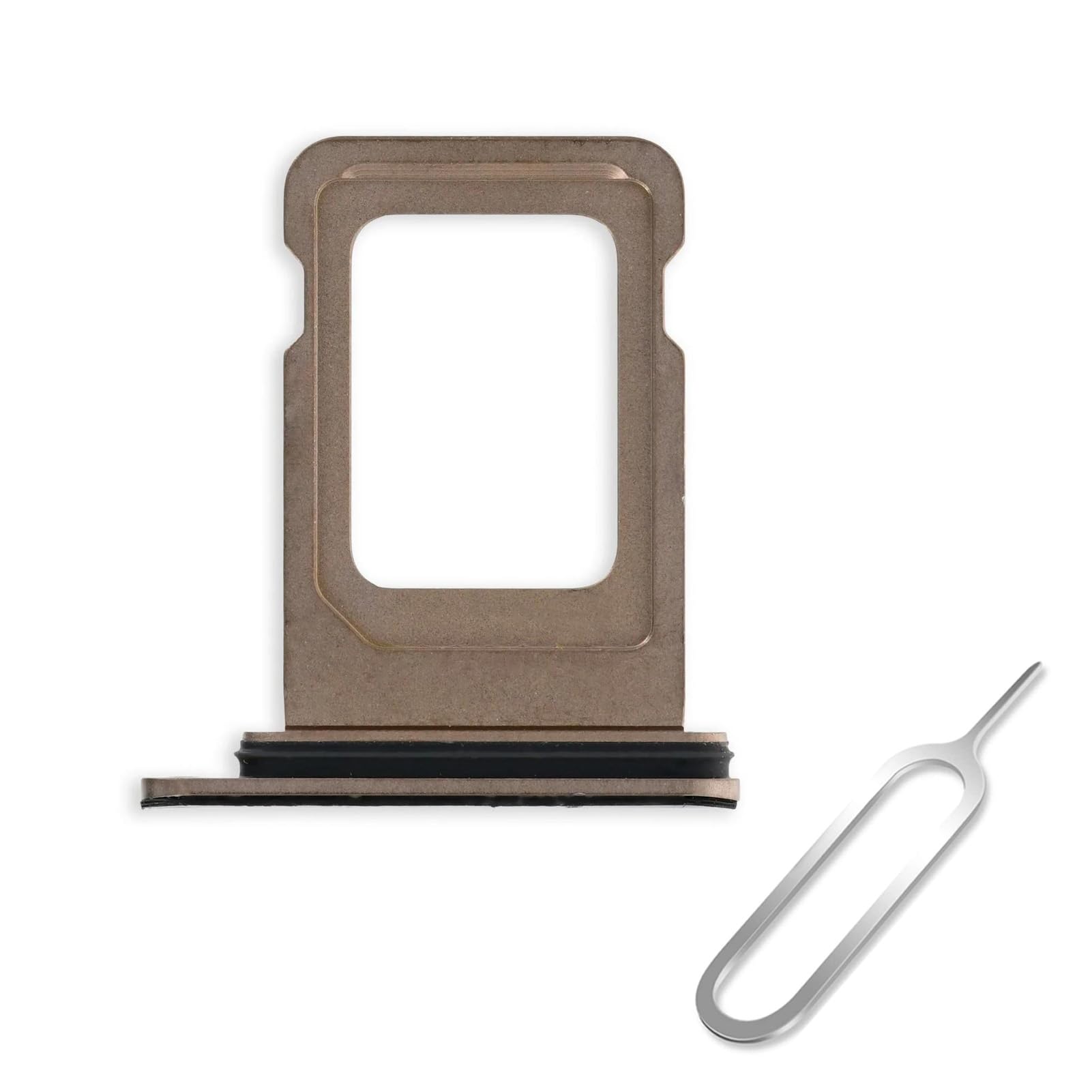 Cemobile Single SIM Card Tray Slot Holder Replacement for iPhone 11 Pro/iPhone 11 Pro Max with Waterproof Rubber Seal Ring + SIM Card Tray Open Eject Pin (Gold)