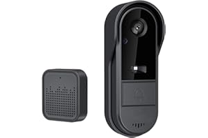 Wireless Video Doorbell Camera with 2.4G WiFi & Two-Way Audio - 1080p HD, Night Vision, Tuya App Control, Wireless Chime, TF 