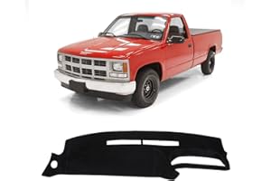 KUST Car Dash Cover for Chevy Chevrolet Silverado C/K 1500 2500 3500&Tahoe&Suburban/GMC Sierra&Yukon 1995 1996 Polyester Dashboard Cover Non-Slip Interior Accessories for Silverado No Glare Black