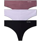 Calvin Klein Women's Invisibles Seamless Thong Panties, 3 Pack