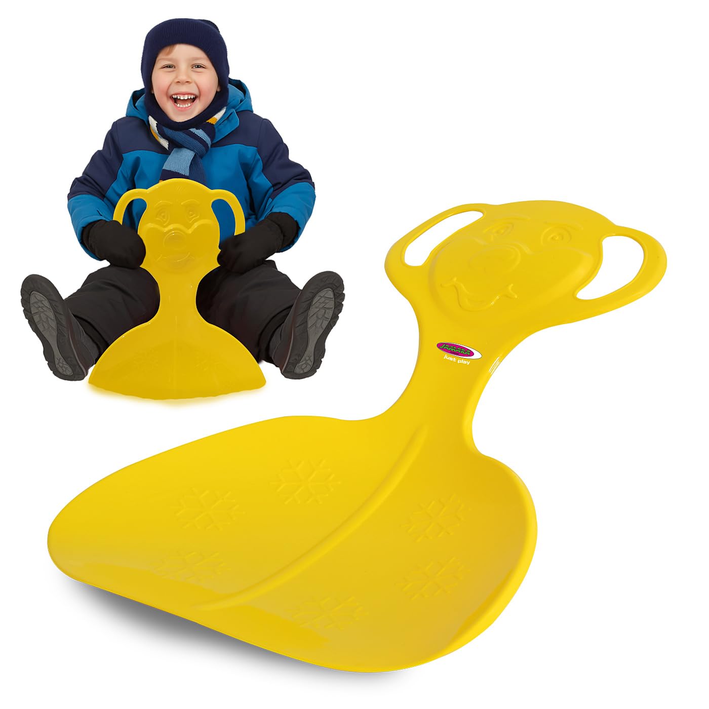 Jamara 460374 Snow Play Glider Bear, Yellow