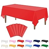 Kopokita 6PCS Red Plastic Tablecloths 54 x 108