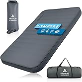 Hikenture Extra Thick Double Self Inflating Sleeping Pad, 9.5 R Camping Mattress 2 Person, Inflatable Foam Camping Pad with Pump Sack, Portable 4 in Thickness Comfort Plus Camping Mat for 4-Season