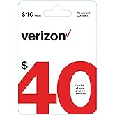 $40 Verizon Wireless Prepaid Refill Top up PIN Card (Mail Delivery)