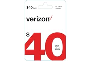 BLACKHAWK! $40 Verizon Wireless Prepaid Refill Top up PIN Card (Mail Delivery)
