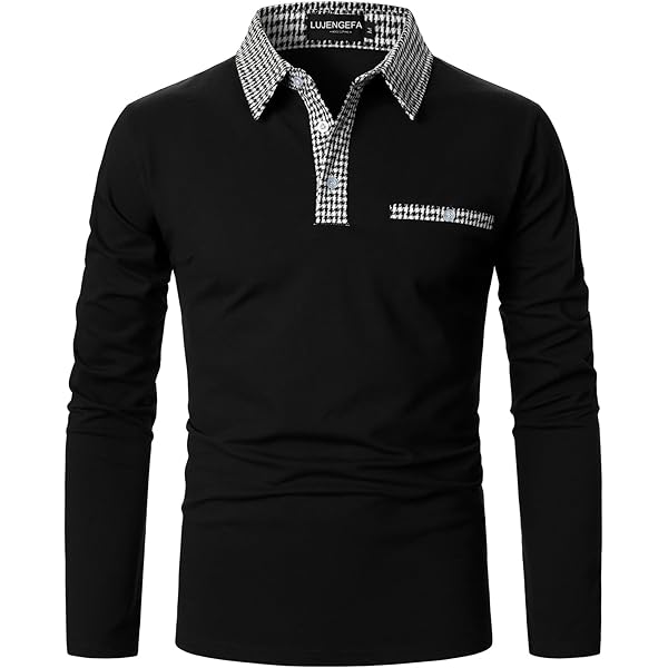MENS LONG POLO SHIRT (予約販売品) Fashion Sports Men's Polo Shirt Long Sleeve Multicolor