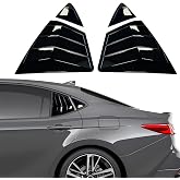 XYHGM for Toyota Camry The 9Th Gen 2025 2026 Window Louvers Front Side Racing Style Sport ABS Window Louvers Air Vent Scoop Shades Cover Blinds Trim Exterior Accessories 4PCS(Bright Pitch Black)