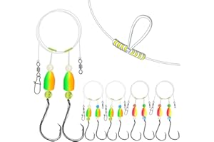 Dovesun 10PCS/4PCS Pompano Rigs for Surf Fishing Unique T-Knot Strong Pre-Rigged Pompano Rigs Saltwater with Circle Hooks