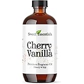 Cherry Vanilla, 4oz Premium Fragrance Oil, Aromatherapy, Diffuser, Crafts, Soap, Home Scents, Bath & Body, DIY Parfum and Much More. Versatile and Long-Lasting