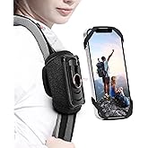 Backpack Strap Clip for Phone, Cellphone Holder for Shoulder Strap, Fit for Hiking/Climbing/Traveling