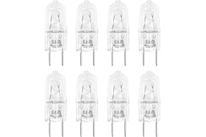 goduog 6912A40002J Microwave Lamp Halogen Light Bulb 120V 50W G8 Compatible with LG Kenmore LMV2031ST LMV2031BD 83543, Replace 2025028 AH3610037 EA3610037 PS3610037 8 Pack