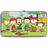 Peanuts Wallet, Hinged, Peanuts Gang Backyard Baseball Group Pose, Vegan Leather