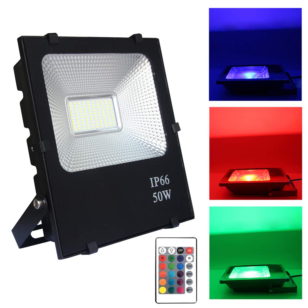 Proiettore LED RGB Con Telecomando Proiettore Da Esterno Nero 2x 10W | Leroy Merlin - Foto 7