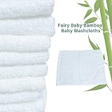 Fairy Baby 5 Pack Organic Bamboo Baby Washcloths 10x10 Reusable Towels view 4
