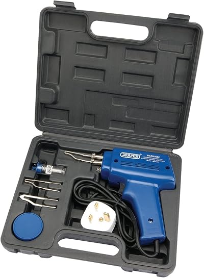 Draper 71420 5-Piece 230V 100W Soldering Gun Kit Blue