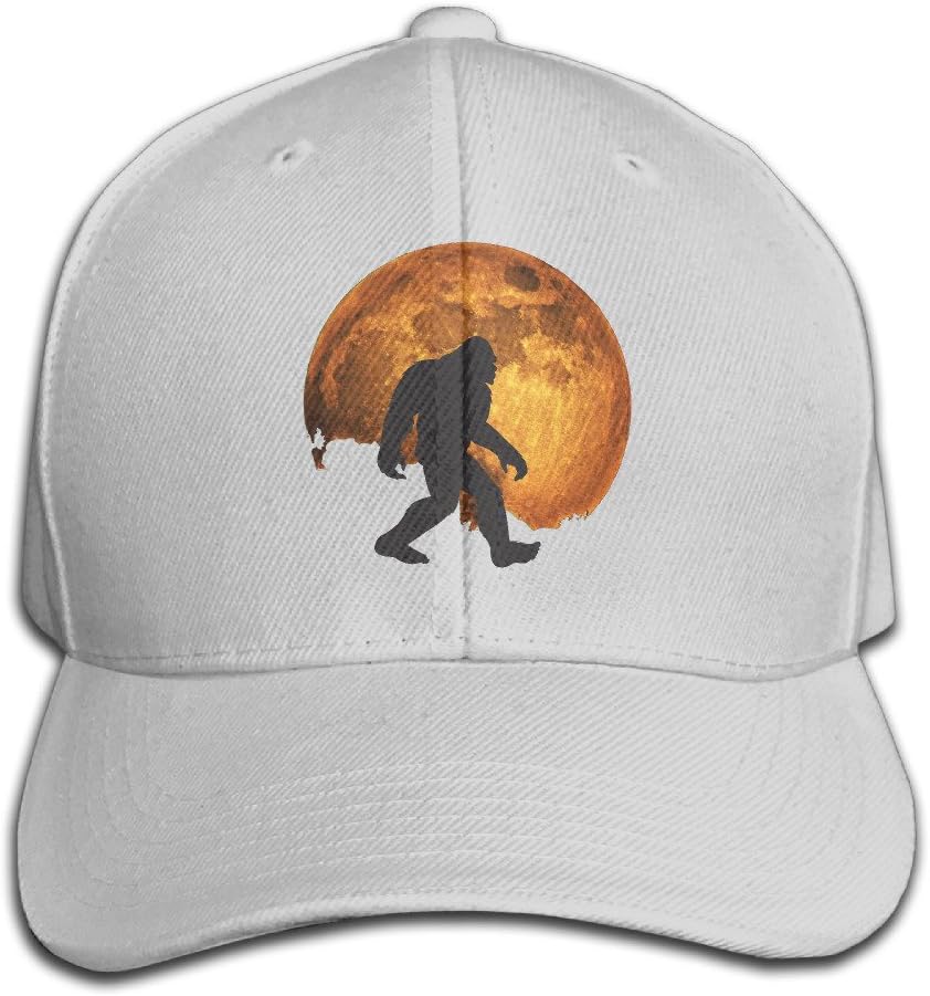 Urnieape Full Moon Bigfoot Adjustable Baseball Caps Unstructured Dad Hat 100% Cotton Ash