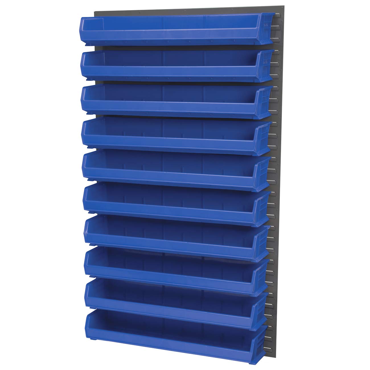 Akro-Mils 30161 Heavy Duty Wall Mount Garage Storage Steel Louvered Panel | Wall Storage Bin Hanging Organizer System for AkroBins, 36-Inch W x 61-Inch H, Grey, Single
