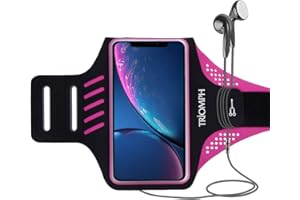 Triomph Running Armband for Phone, Universal Cell Phone Arm Band Holder for iPhone 16 15 14 13 Pro Max, Samsung Galaxy, Adjus