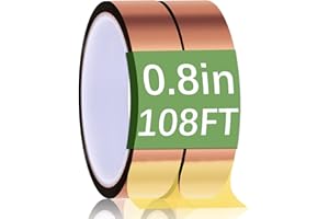 DASSNANE 2 Rolls 20mm x33m(108ft) Sublimation Tape Up to 250℃(480℉) for Thermal Transfer,High Temp Resistant Tape for Soldering Circuit, Heat Transfer Tape for Sublimation Press Vinyl,No Residue