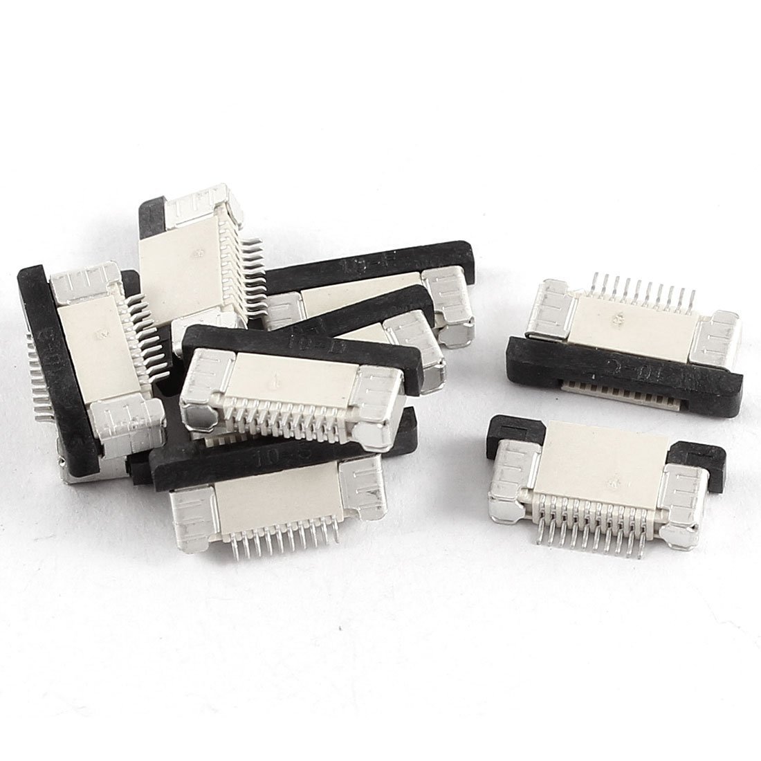 sourcing map Bottom Port 10Pin 0.5mm Pitch FFC FPC Ribbon Sockets Connector 10Pcs