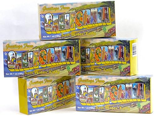 Shoypitivityusa California Salt water taffy candy souvenir gift. 5 box set.