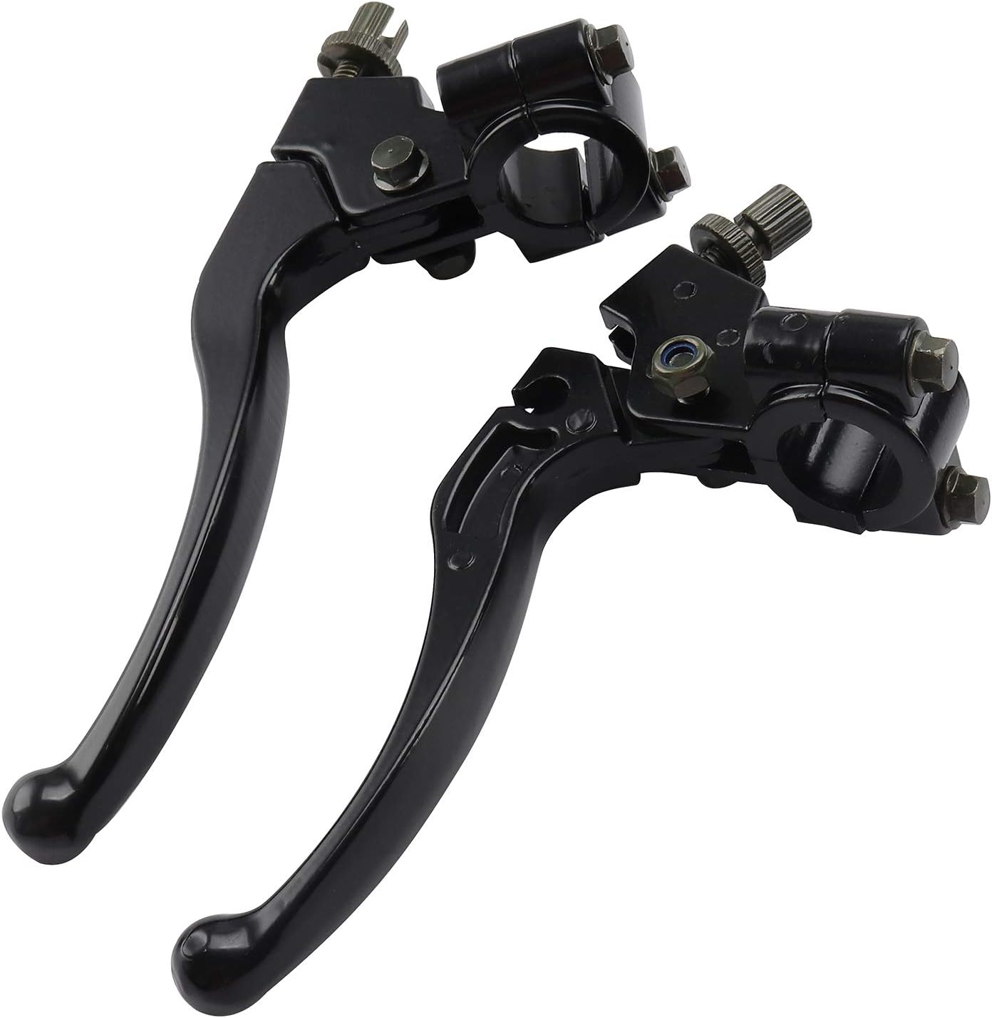 MOFANS 2Pcs 7/8" Black Folding Brake Lever and 2Pcs Handlebar Grip Fit for Compatible with ATV: Home Improvement