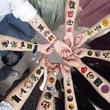 Yangsiw 4 Sheets Reblox Temporary Tattoos for Video Game Birthday Party Favors view 4