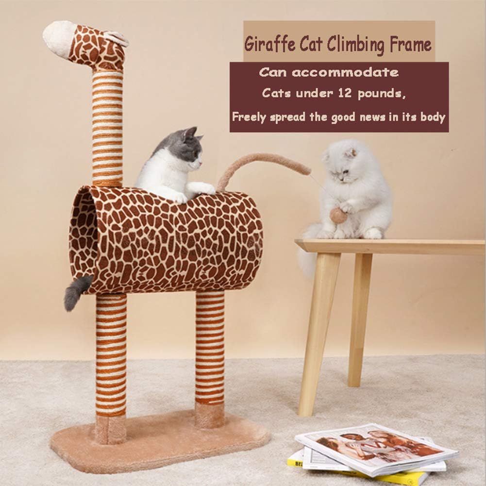 TOTTPED Cat Tree Condo with Scratching Posts, Activity Tower Cat Game Tunnel House Furniture : Pet Supplies