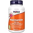 NOW Supplements, Niacinamide (Vitamin B-3) 500 mg, Energy Production*, 100 Veg Capsules
