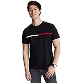 TOMMY HILFIGER Men's Regular Fit Flag Embroidered Crew Neck T-Shirt 2024 Collection, Large, White