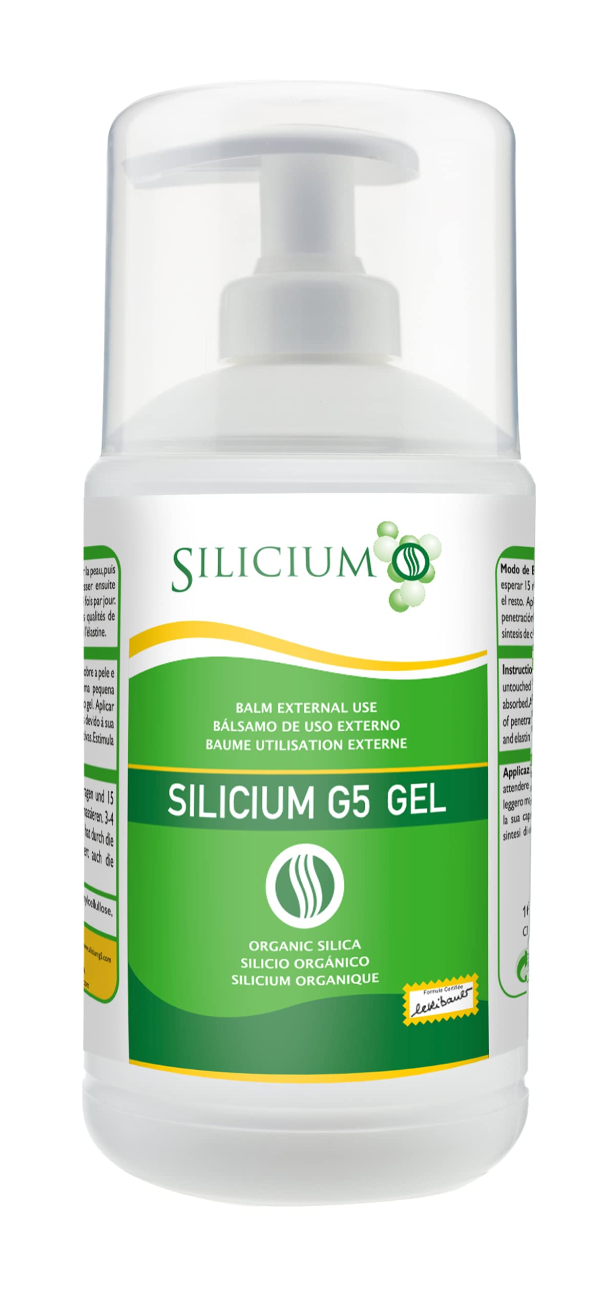 SILICIUM G5 Gel | Transdermal Silica Supplement for Skin Application and Dermal Absorption | ClinicallyProven | Promotes Collagen Regeneration for Joint and Skin Health | 500 ml