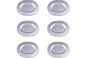 XDDPRO 6Pcs Metal Trunk Floor Pan Drain Plugs Set Plate Covers Fit for 1967-1977 Body Galvanized Compatible with 67-77 All GM Big Car and All GM A-Body Chevelle Lemans Cutlass Nova Ventura Omega Silver