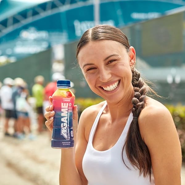 A-GAME SPORTS DRINK, CONCORD GRAPE, THE ULTIMATE HYDRATION SPORTS BEVERAGE FOR ATHLETES, 8 ESSENTIAL VITAMINS INCLUDING B, C, & E PLUS NATURAL SEA SALT ELECTROLYTES, ALL NATURAL FLAVORS & SWEETENERS, GLUTEN FREE, 16 FL OZ (PACK OF 12)