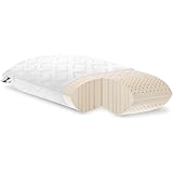 MALOUF Z 100% Natural Talalay Latex Zoned Pillow - Queen - Low Loft, Firm