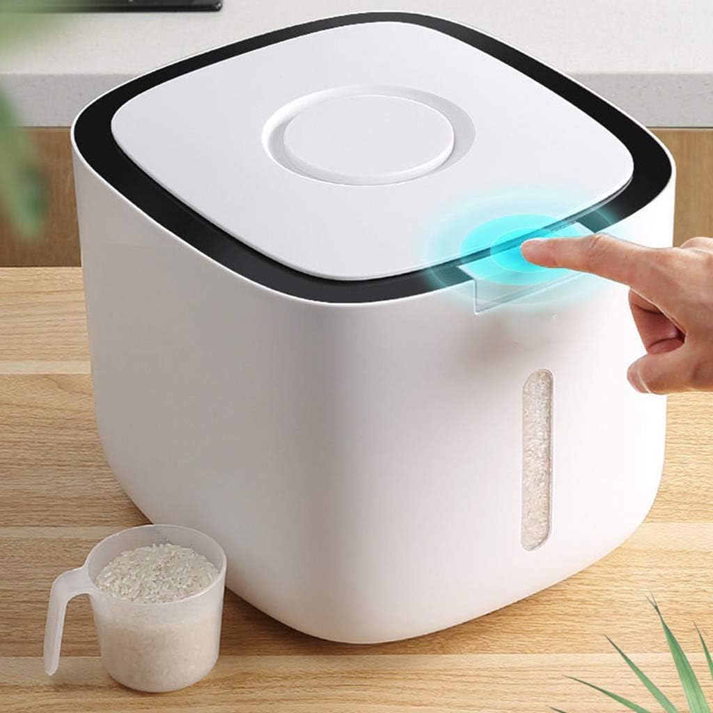 MWbetsy 10KG Rice Box Plastic Rice Dispenser Storage Boxes Rice Bucket